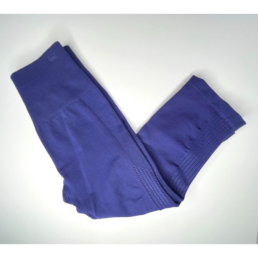 Lululemon Flow & Go Crop Women's Size 4 Hero Blue Seamless High Rise Yoga